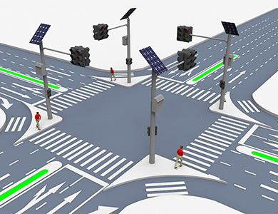 Solar power traffic solution