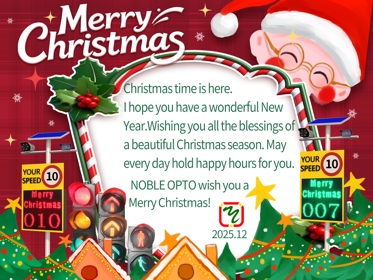 traffic light Merry christmas