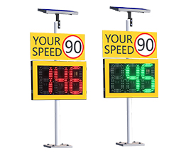 3 digit radar speed sign with small Aluminum plate
