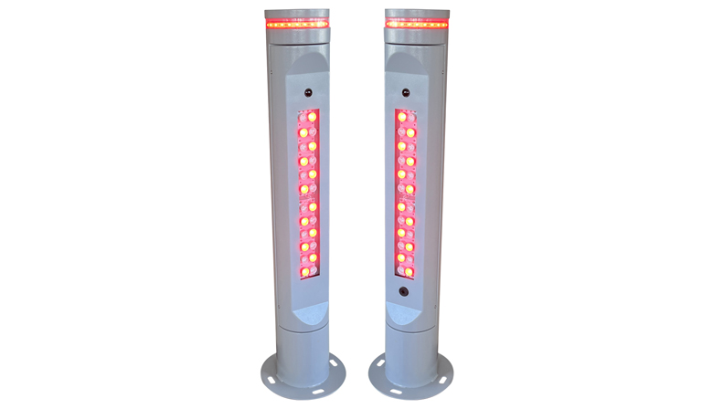 pedestrian crossing warning post light