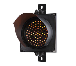 led traffic signal with yellow color