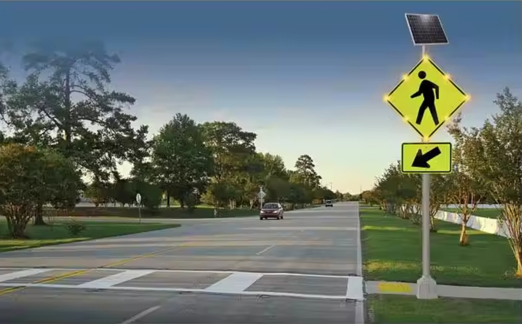 walk cross rhombus pedestrian sign application