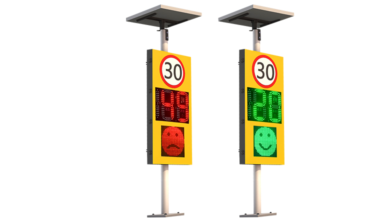 solar 188 Radar Speed Sign with face light