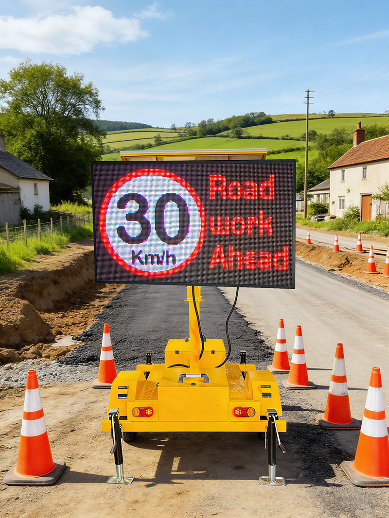 solar portable mobile trailer VMS project